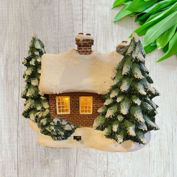 Thomas Kinkade A Village Christmas Painter of Light Teleflora 2002 VTG Lighted - Picture 2 of 8